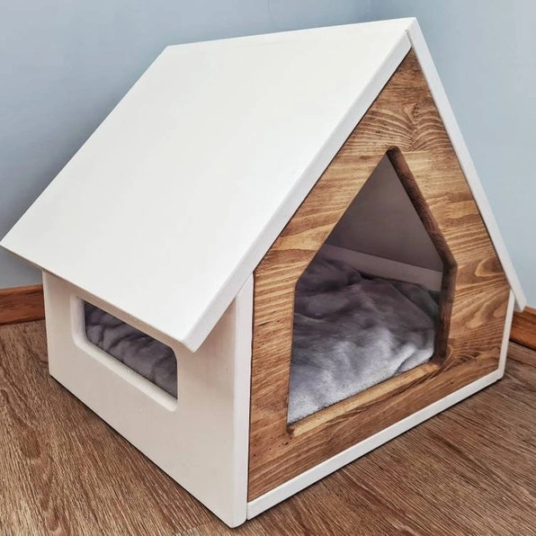 Wooden Cat House /Pet House, Unique Modern Dog Cat Furniture