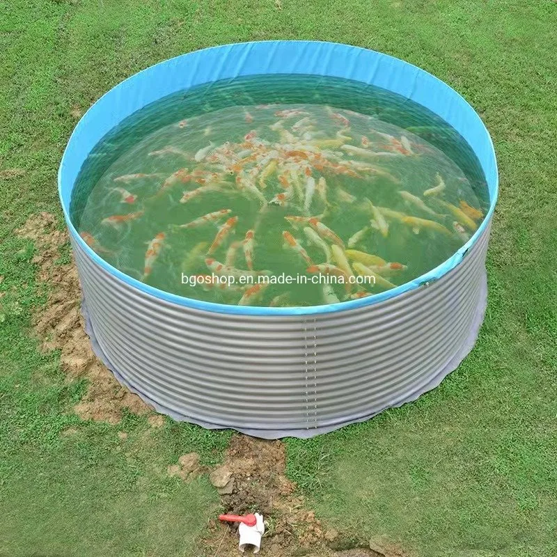 50000L Fish Pond with Galvanized Sheet Aquariums Tarpaulin Fish Tank