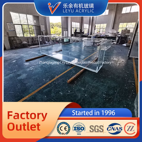 Folha de túnel acrílico transparente de alta qualidade para aquário PMMA