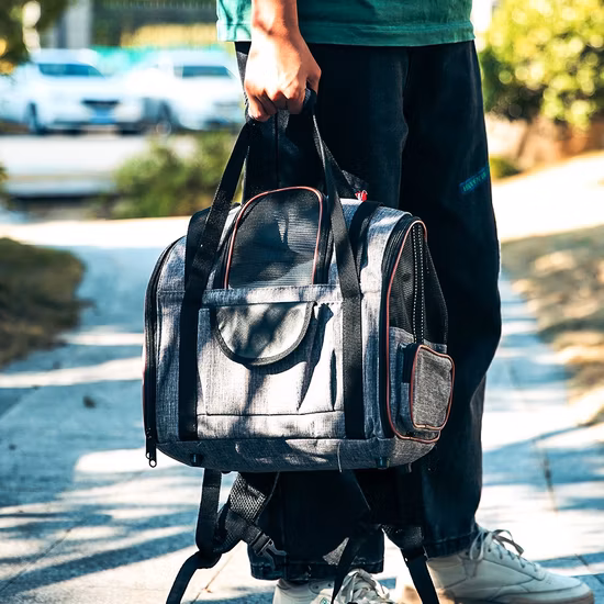 3 em 1 tecido Oxford Cachorro viagem Bolsa transportador multifuncional para animais de estimação ao ar livre