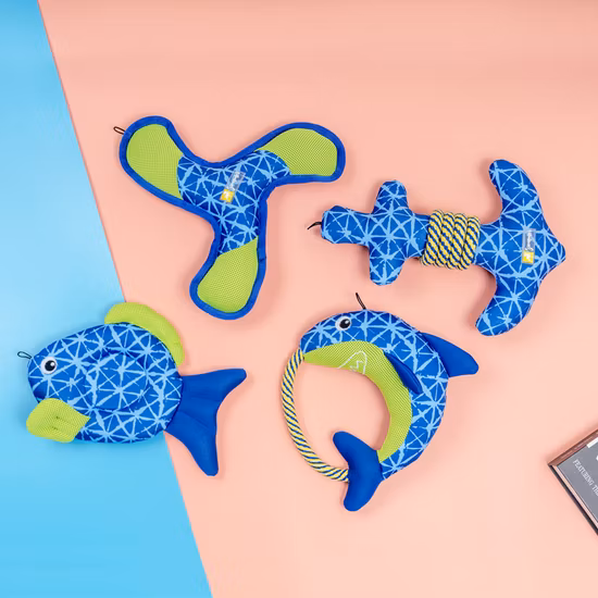 Venda por atacado de alta qualidade de pelúcia variedade grande conjunto de brinquedos flutuantes para cães de estimação