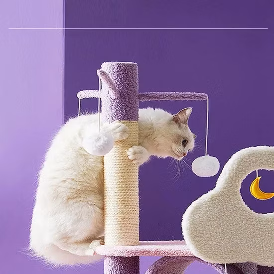 Moderno grande grande arranhador de escalada para animais de estimação móveis de condomínio de madeira